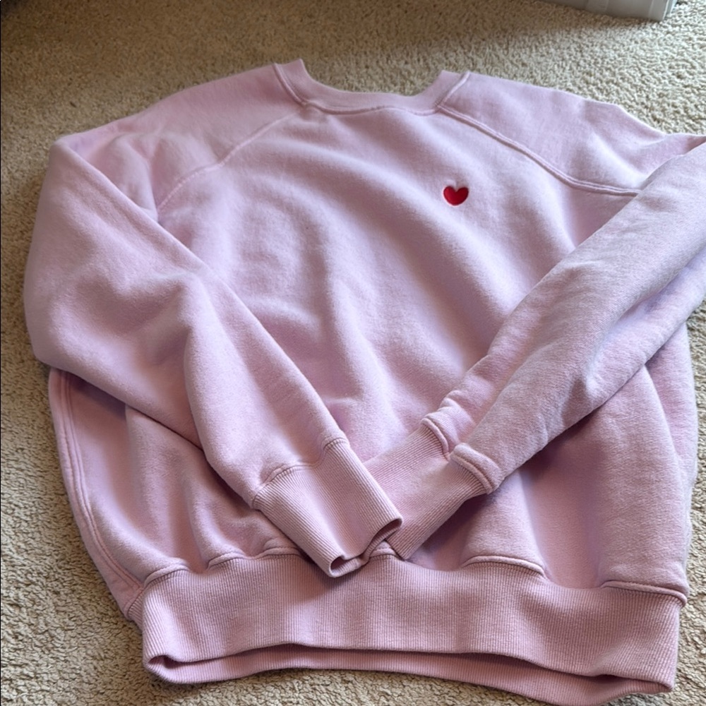 Spiritual Gangster Pink Sweatshirt embroidered Heart